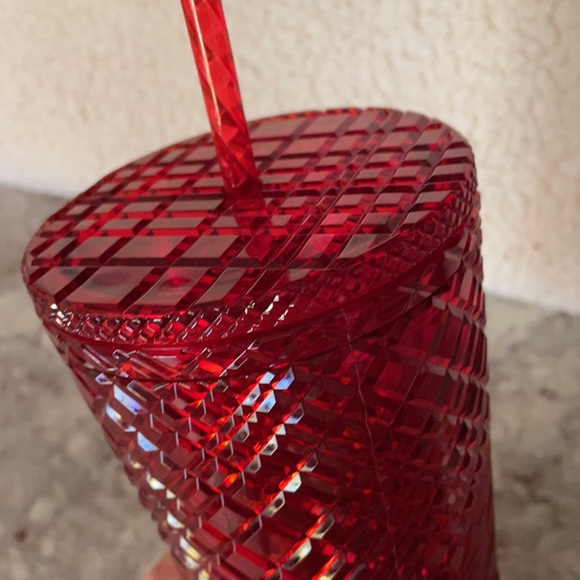 Set of 3 Starbucks Jewel Cold Cup Holiday 2021 Tumblers NEW peach, red, green - Picture 16 of 17